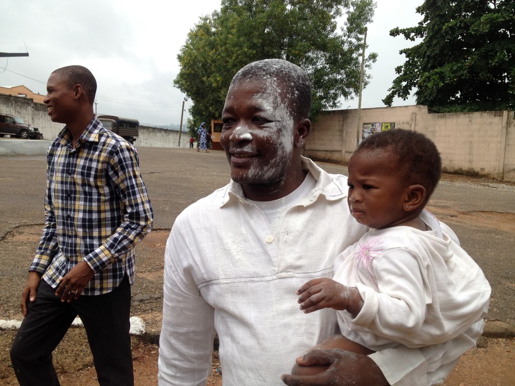 Felix Nyaaba with daughter 