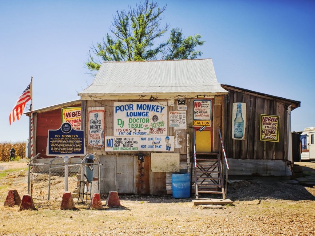 Poor Monkey's juke joint in Mississippi.