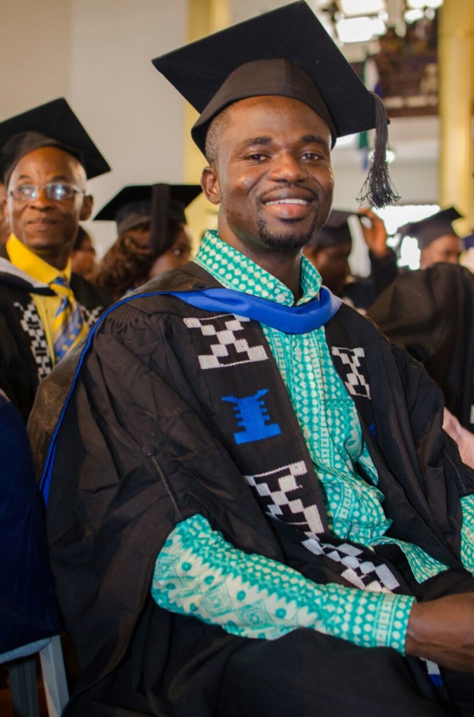 The writer, Manasseh Azure Awuni on his graduation day. Photo credit: Samuel Moore Photography 0243 156 889