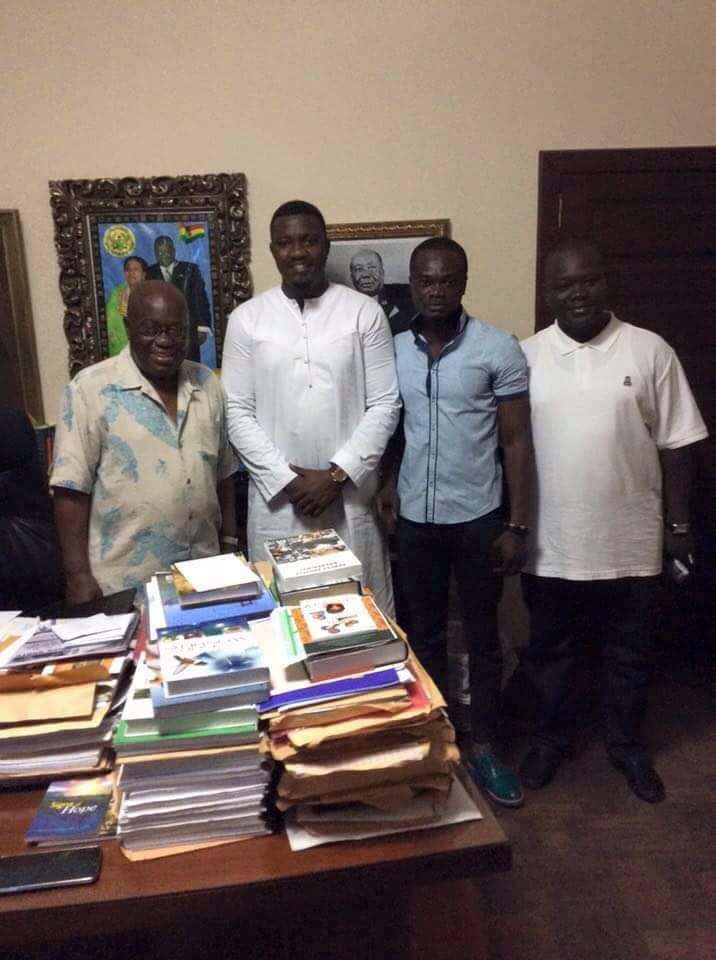 John Dumelo with Nana Akufo-Addo in 2014