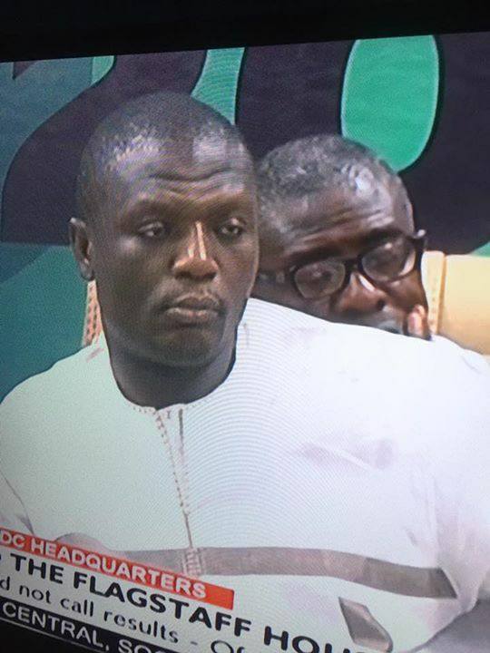 Kofi Adams, campaign Coordinator of the NDC at a press conference.